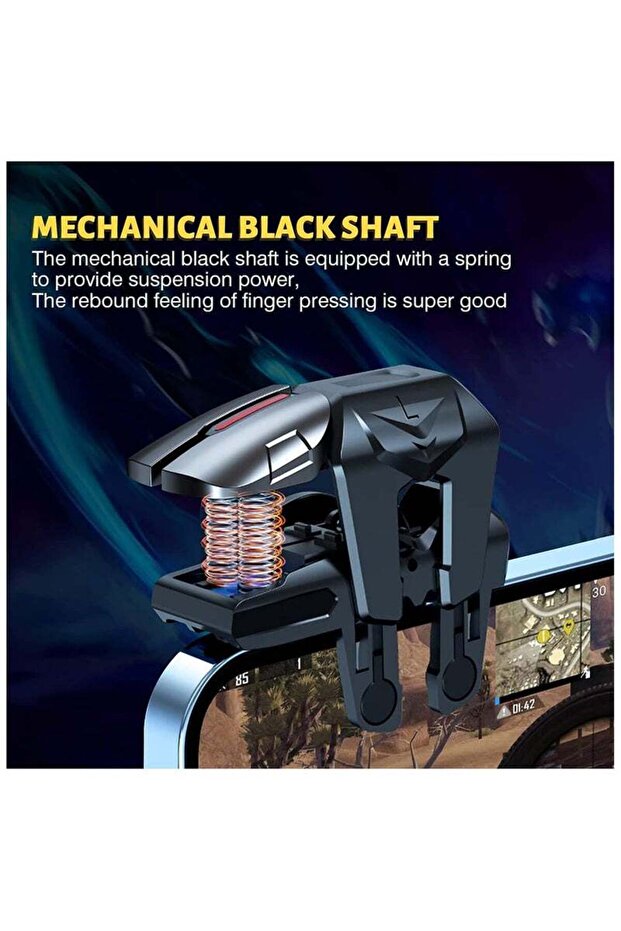 Mobile Game Controller Trigger — 6-Finger Sensitive Shooter Triggers (includes 2 Finger Sleeves) - 5