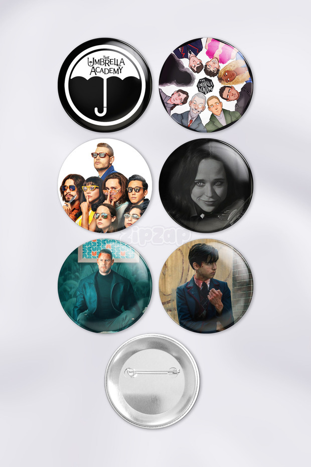 The Umbrella Academy Bag Ornament Pin Button Badge Set (6 Pcs)