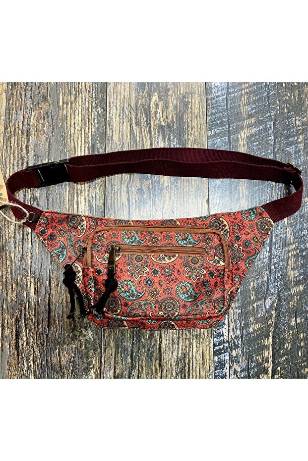 Ethnic Authentic Bohemian Patterned Daily Travel Use Shoulder and Waist Bag