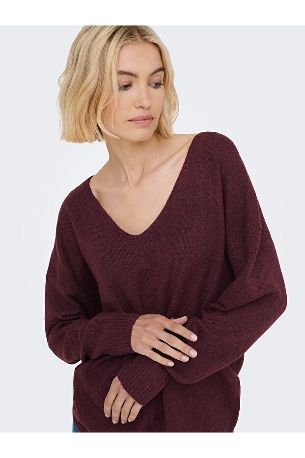 V Yaka Örme Kazak 15224360 - 2