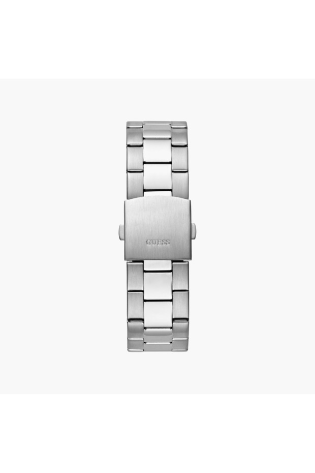 ساعة كرونوغراف فضية للرجال بسوار من الفولاذ المقاوم للصدأ | GW0627G1 | 44 مم - 3