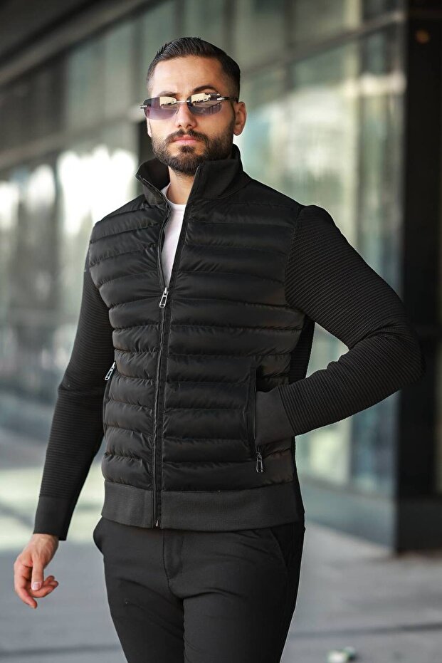 Çelik Örme Erkek Şişme Mont - 1