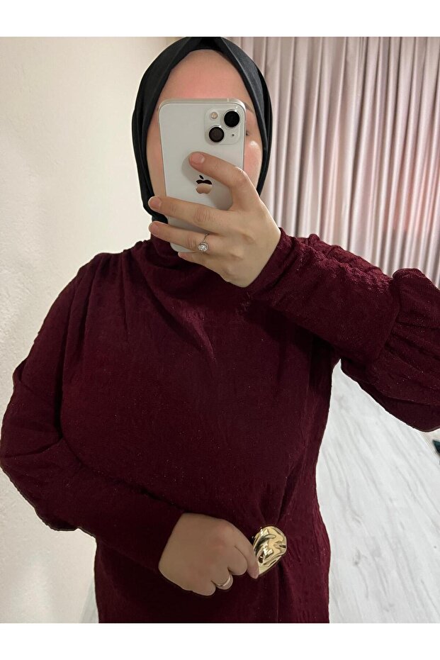 Tokalı simli elbise - 3