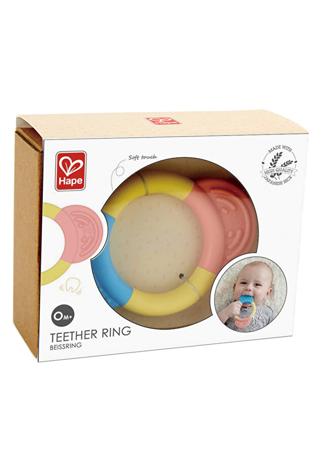 حلقة عضاضة | لعبة تسنين متعددة الملمس للأطفال، ناعمة الألوان - 2