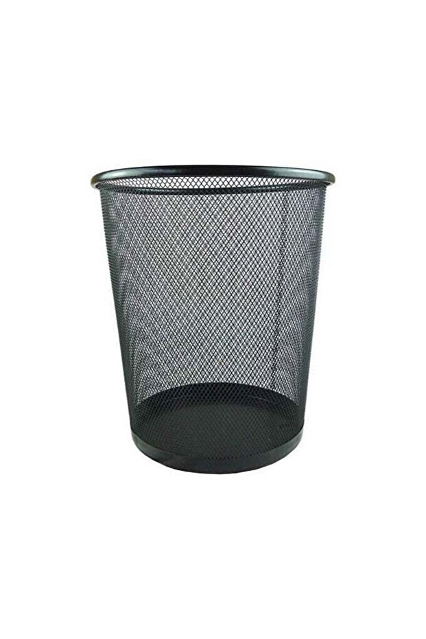 Partner Metal Mesh Waste Bin Round Large - Black