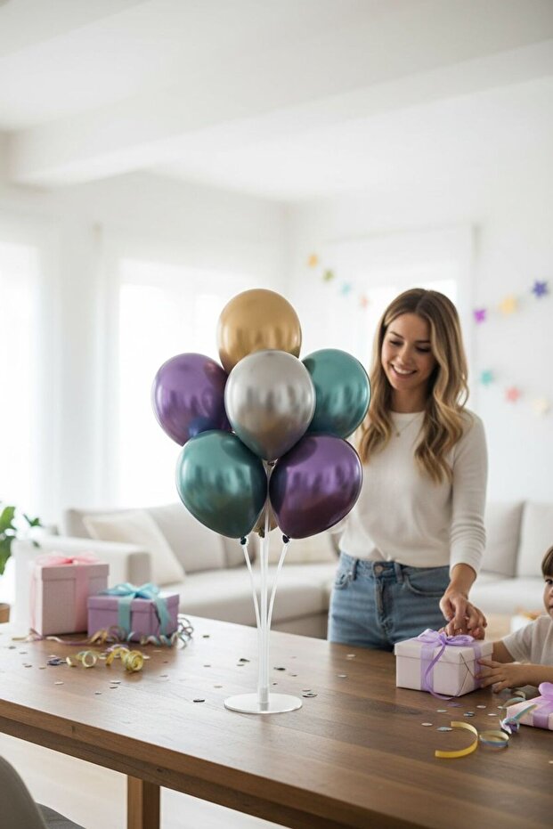 Transparent Balloon Stand Set of 7