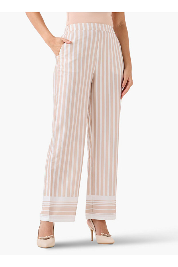 Regular Fit Striped Pants - 1