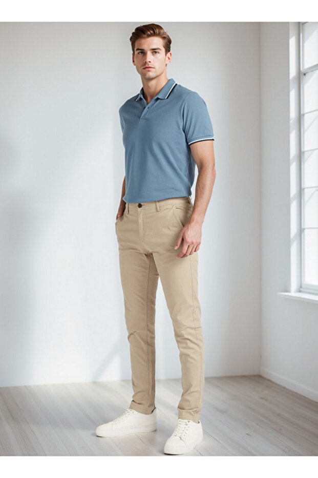 Chinos with Pockets and Button Closure - 2