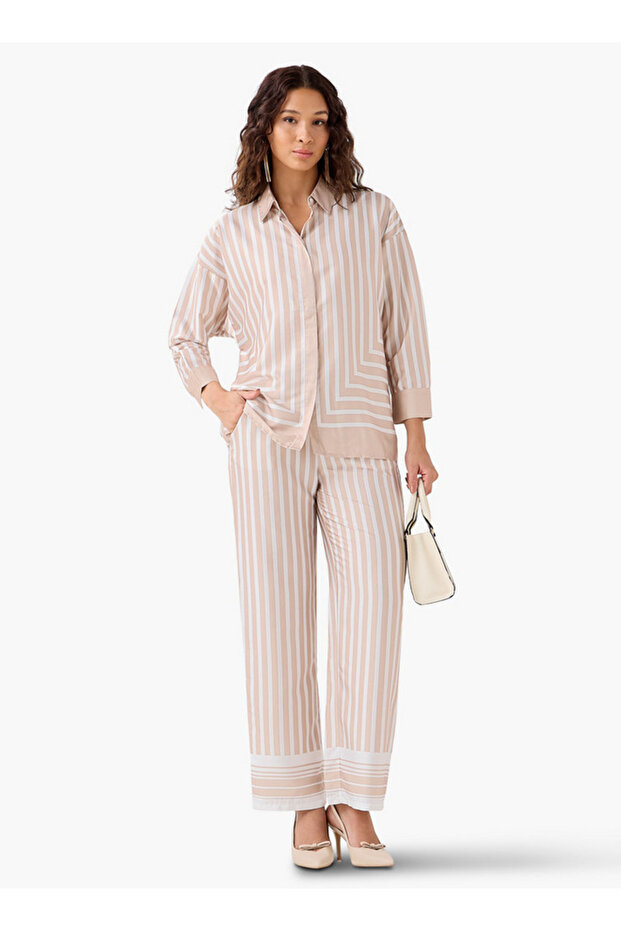 Regular Fit Striped Pants - 2