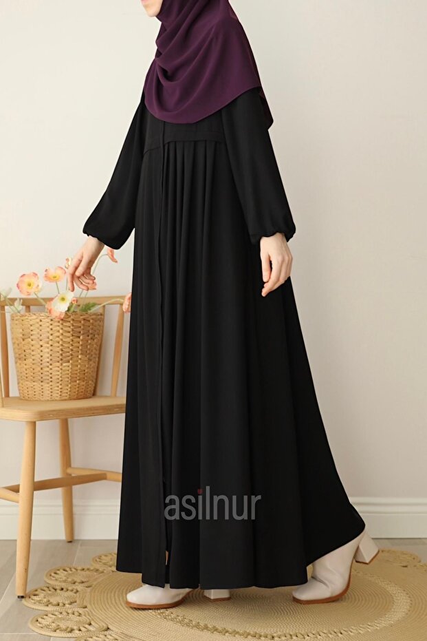 Ebrar Piliseli Ferace Siyah - 3