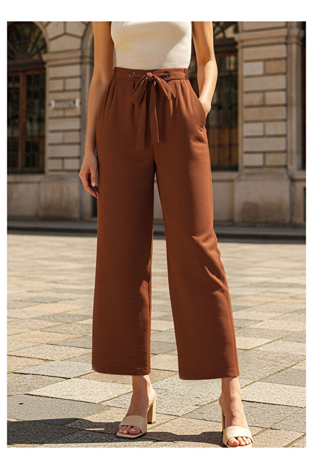 Textured Pants with Drawstring Closure - 4