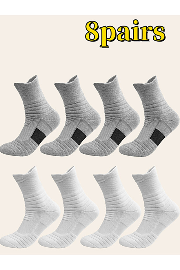 Pack of 8 - Multi Crew Socks