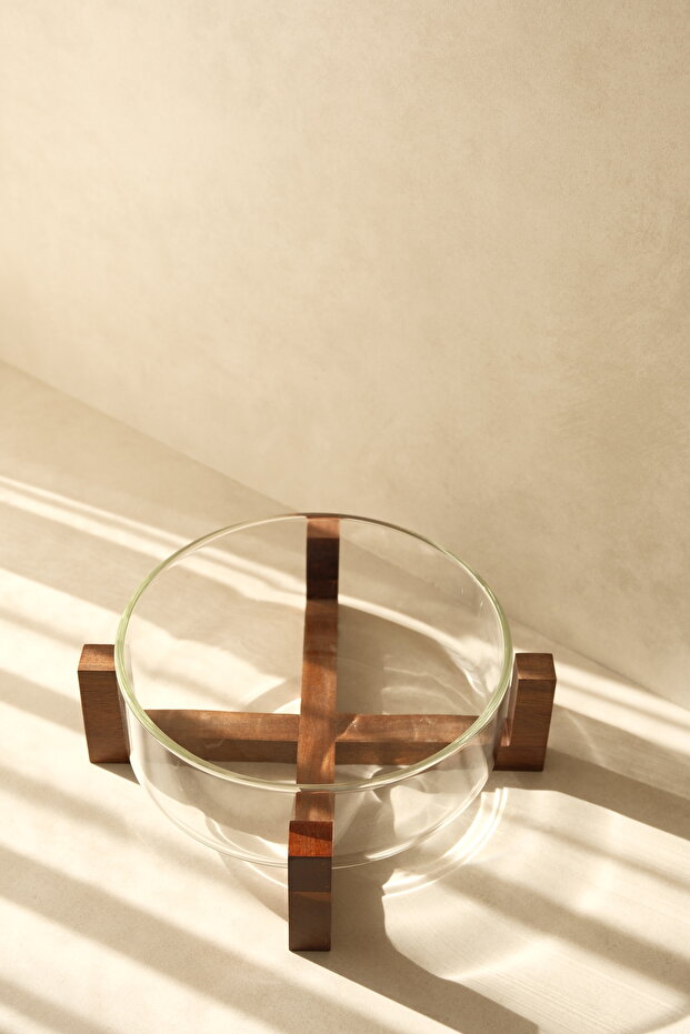 Grande Cam &Akasya Standed Serving Bowl (20 cm)