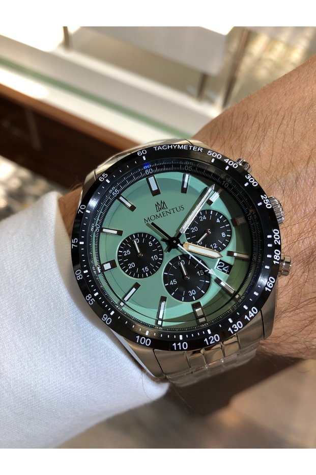 Men's Waterproof Wristwatch with Steel Stopwatch and Calendar