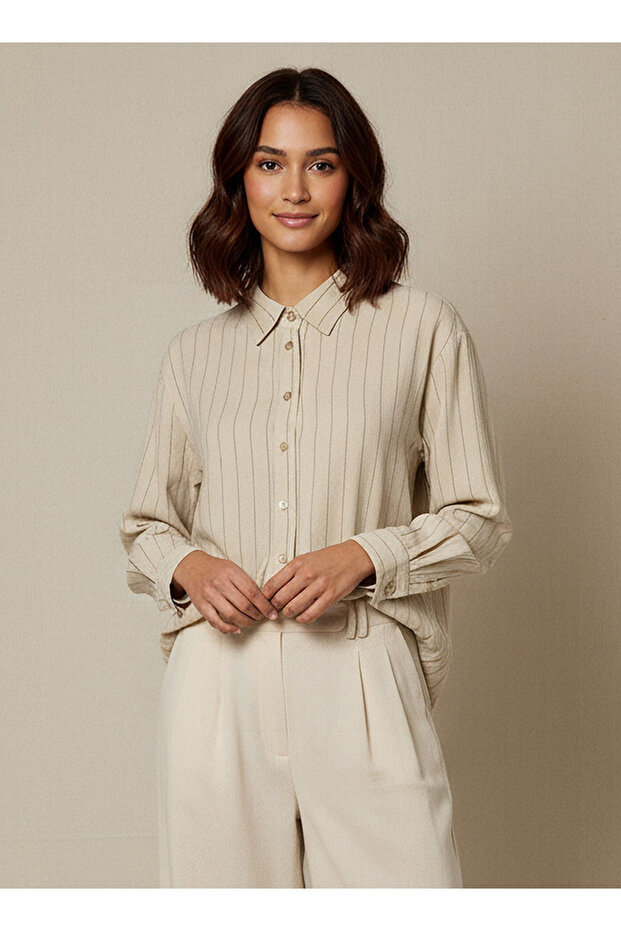 Shirt with Stripes and Long Sleeves