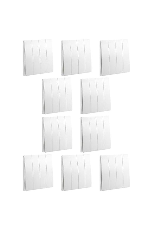 Legrand Mallia Senses Switch Matt White Screw Terminals 16A 250V Pack of 10 (4 Gang 1 Way)