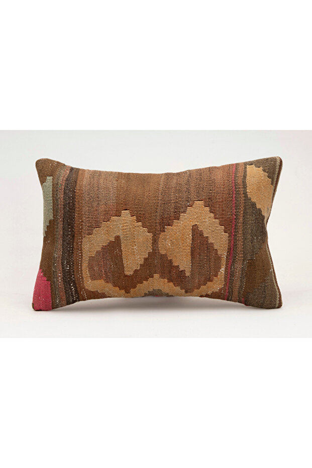 Vintage Throw Pillow Cover Made from Handmade Rug, Wool, 30X50 cm