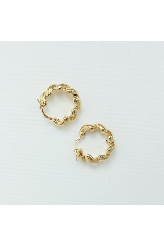 Cercei argint Twirl Hoops