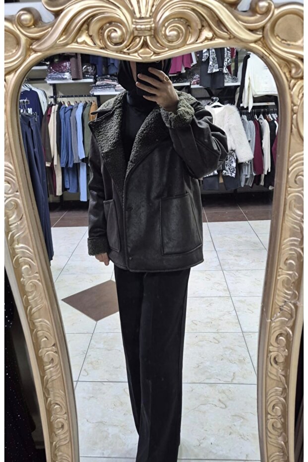 Furry leather coat - 4