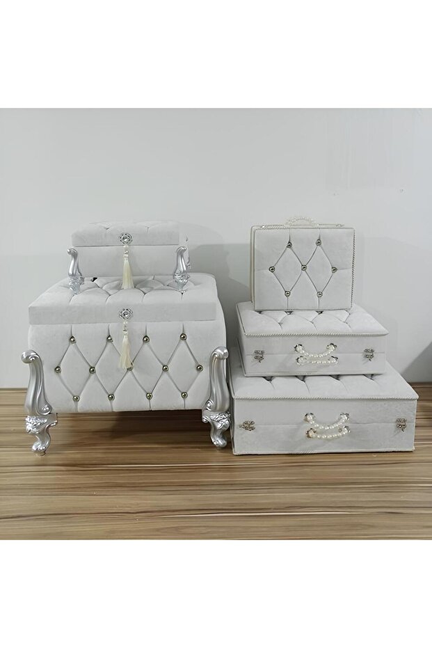Trunk Bride Groom Suitcase Bag Engagement Dowry Chest 5-Piece 1204