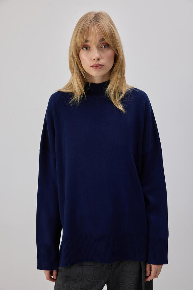 DİK YAKA BASIC TRİKO KAZAK - 3