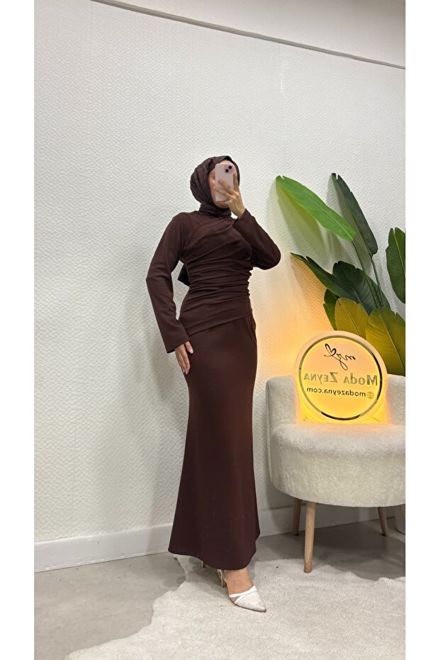 Nisa Draperli Tesettür Elbise - 1