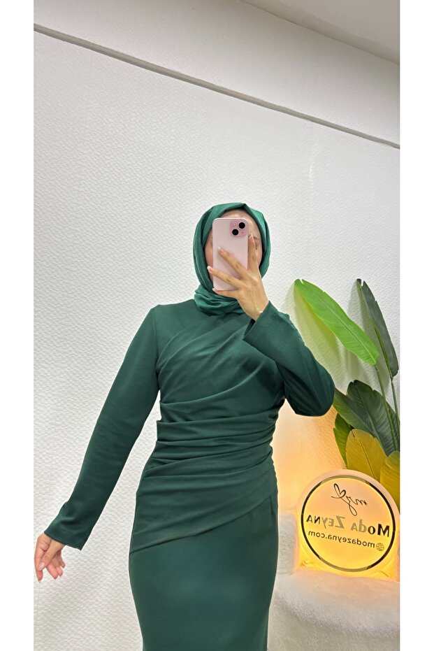 Nisa Draperli Tesettür Elbise - 1