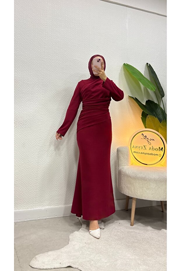 Nisa Draperli Tesettür Elbise - 2