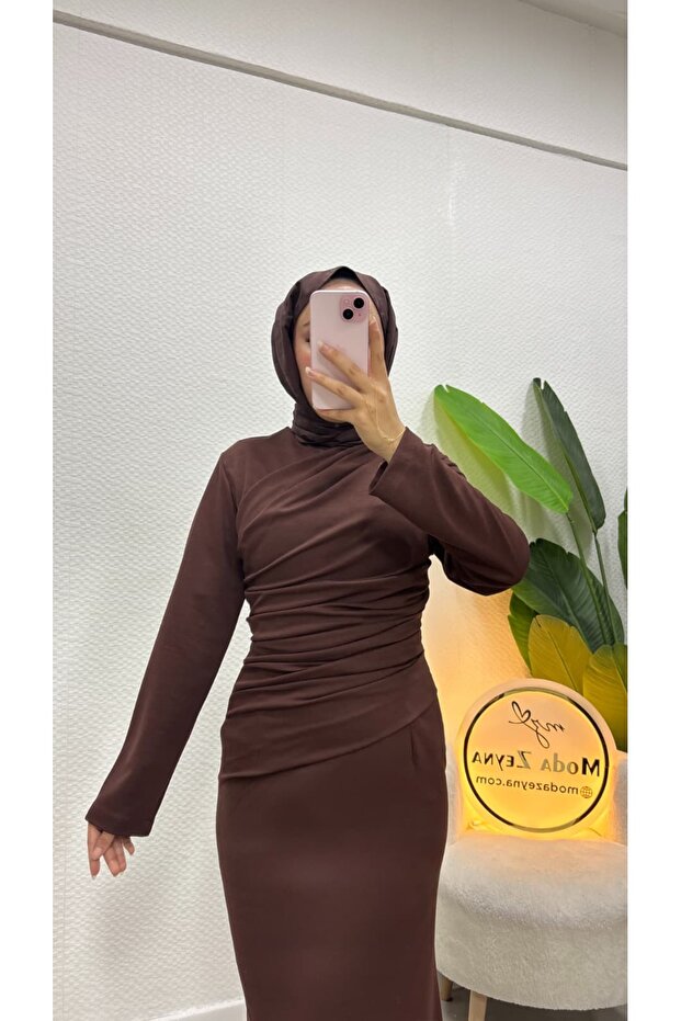 Nisa Draperli Tesettür Elbise - 3