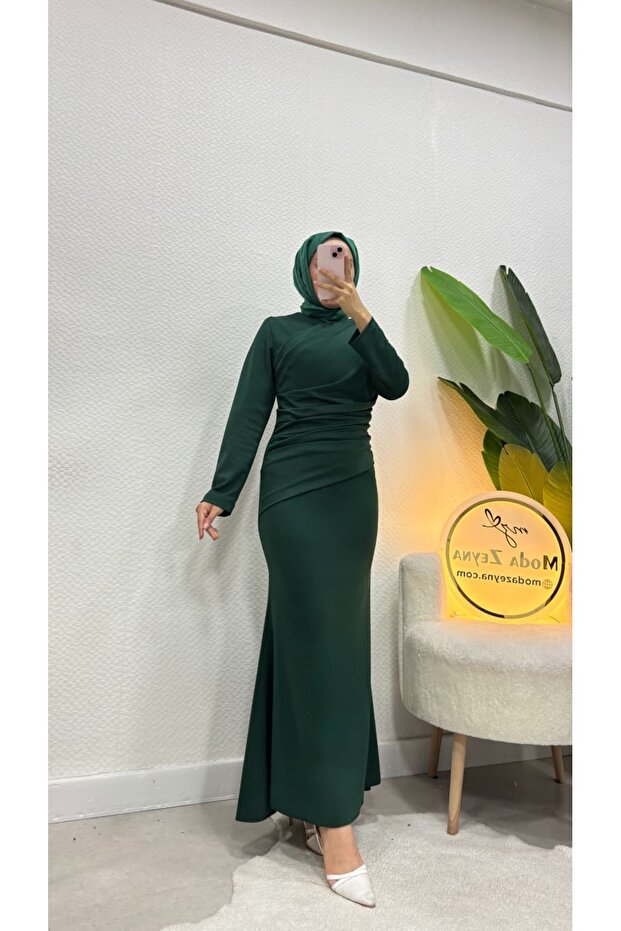 Nisa Draperli Tesettür Elbise - 4