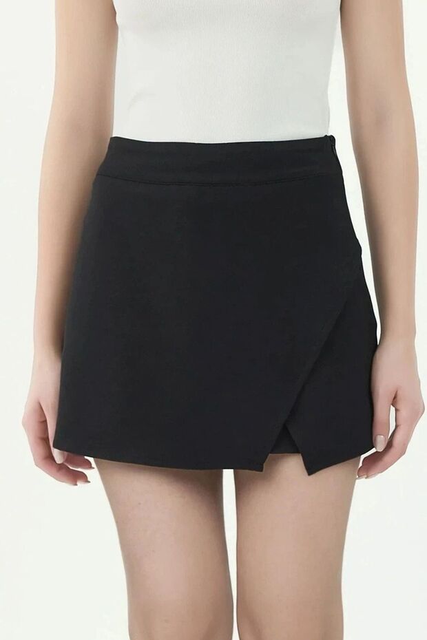 Yüksek Bel Mini Şort Etek - 7