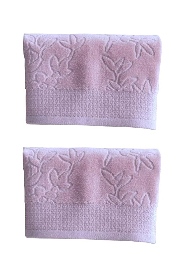 2 Pieces Cotton Hand-face Towels (50x80)-pastoral Byn Lilac