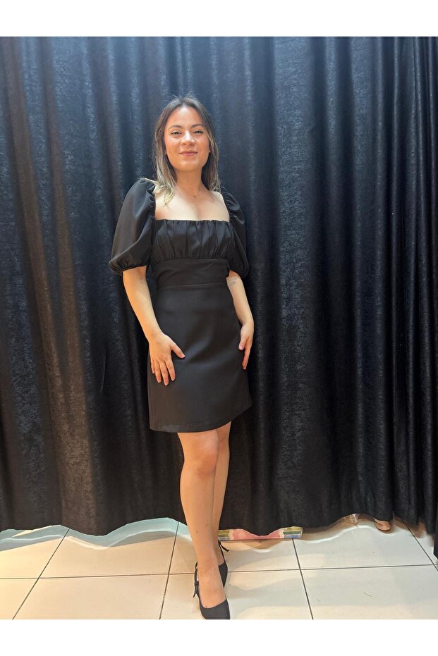 μαύρο μίνι φόρεμα - 2