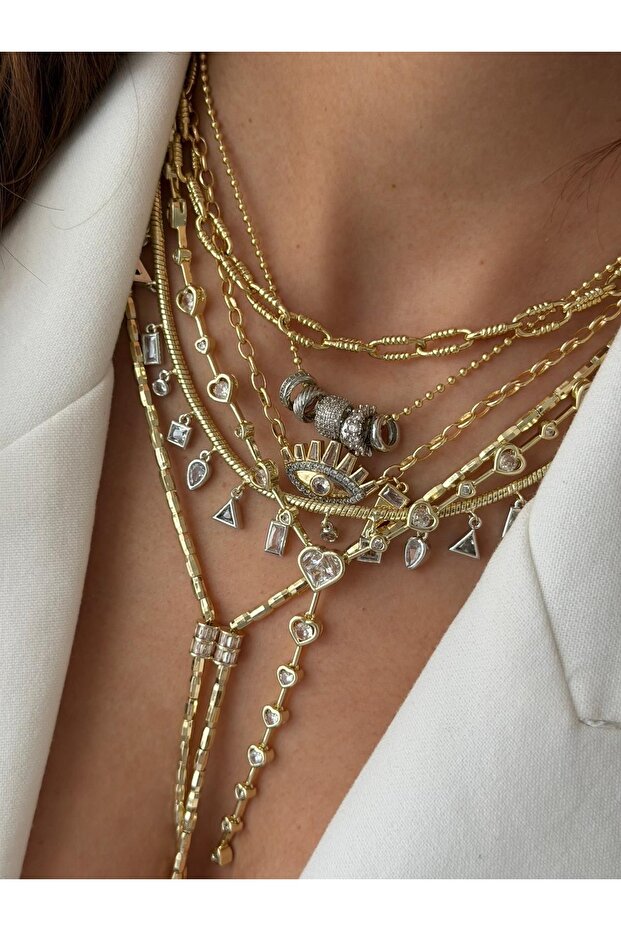 Çelik Lina Kolye - 2