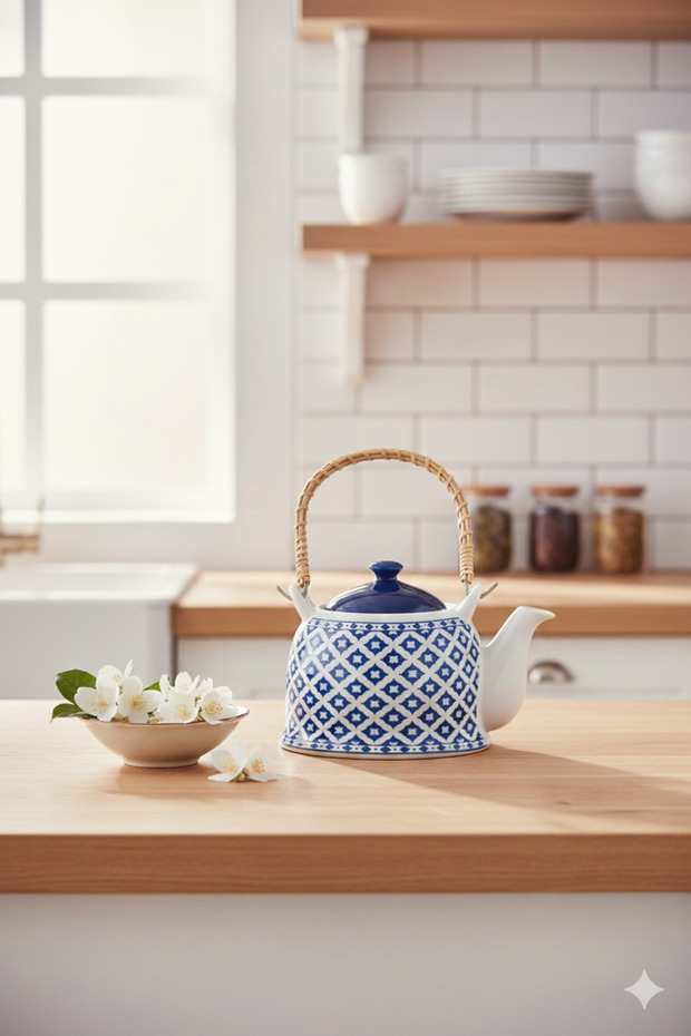 Nostalgic Dames Demlik - Mavi - 3