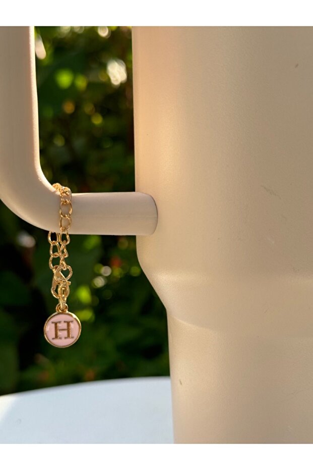 Pink Thermos Compatible Accessory with Letter H/Letter H Thermos Charm/Letter Thermos Ornament