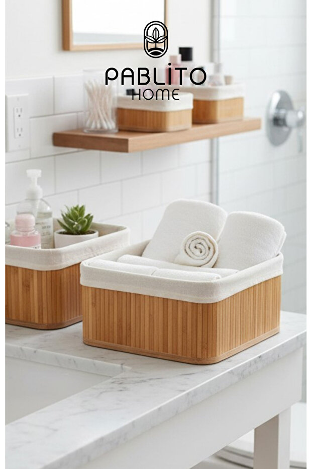 3LÜ BAMBU SEPET - 6