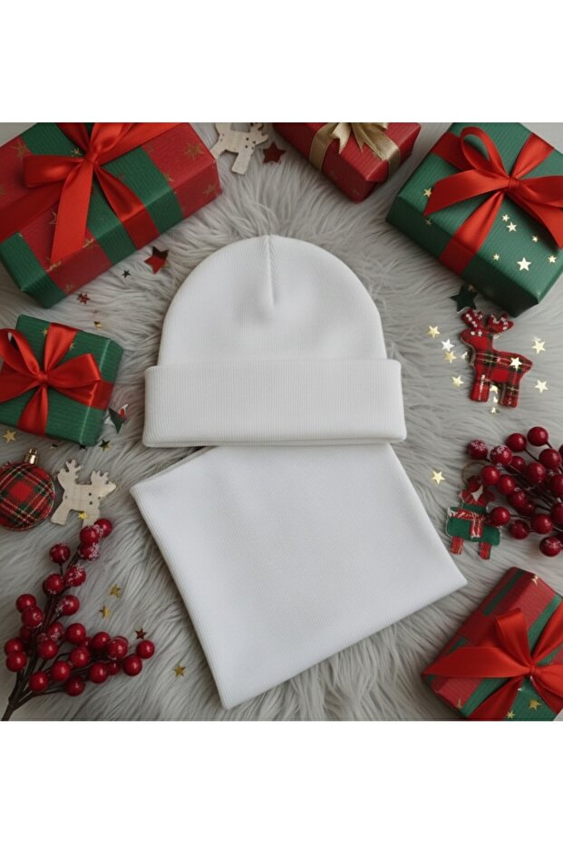 Children's Unisex Cotton Beret Neck Collar Set