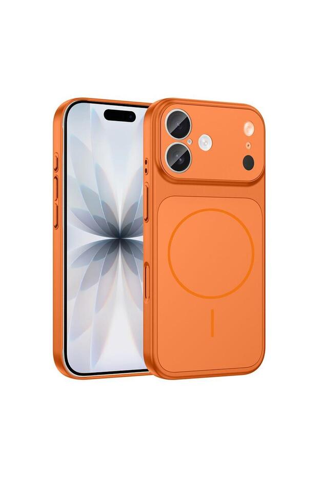 Apple iPhone 18 Compatible Case Titanmag Case (iPhone 18 Pro Max Appearance) Orange