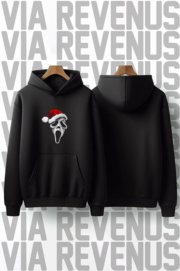 Scream New Year Printed 100% Cotton Premium Quality Hooded Sweatshirt