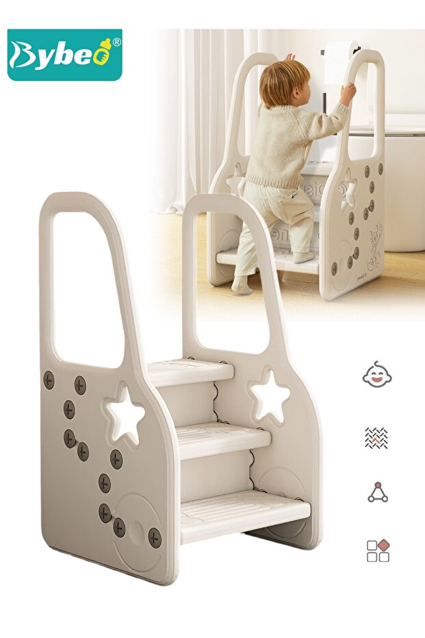 Kids Step Stool, Toddler Step Stool, Toilet Steps Potty Training Stool, Adjustable Children Step Lad