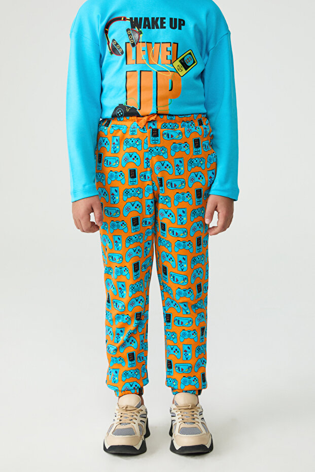 Boy Patterned Pyjama Suit - 3