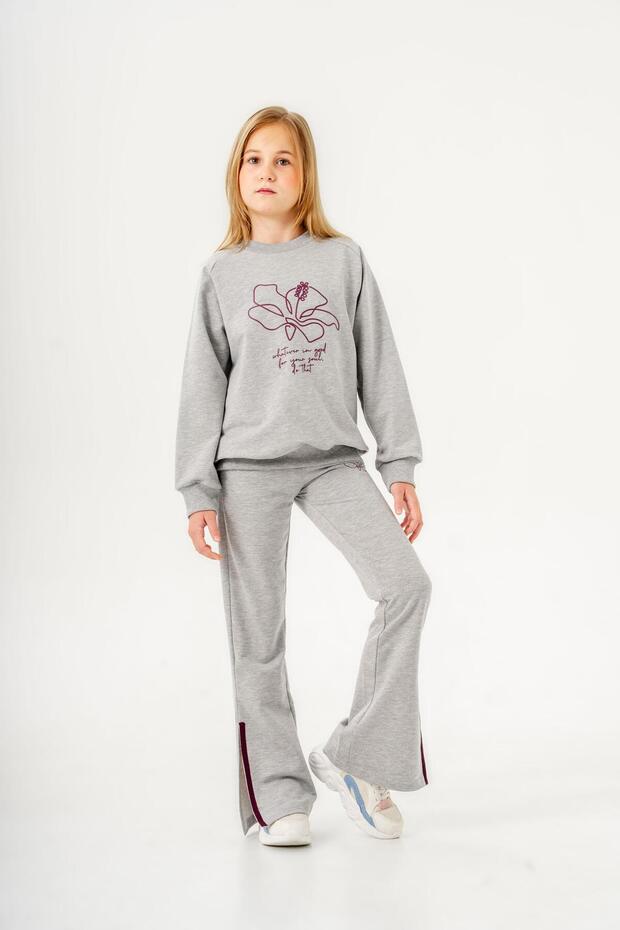 Whatever Is Good for Your Soul, Do That Printed Girls' Bottom Top Tracksuit Set
