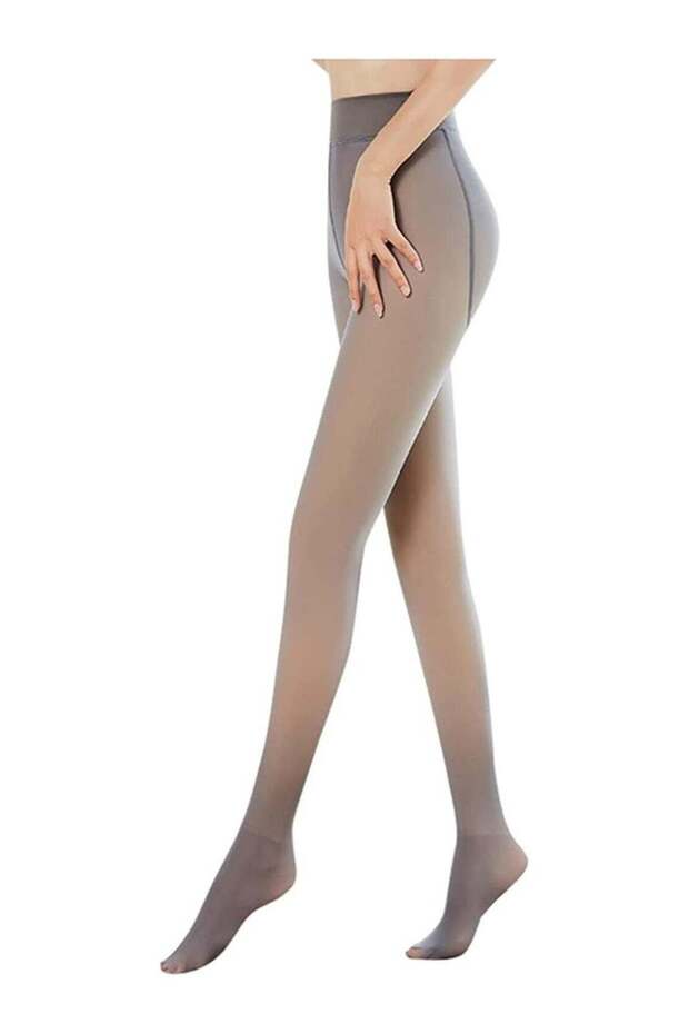 Fleece Lined Thermal Tights (80g S/M, Grey)