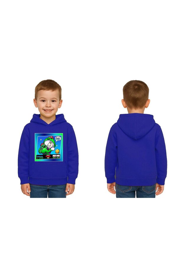 Unisex Printed Brawl Stars Children's Swaetshirt Hooded 3 Thread Rasterated