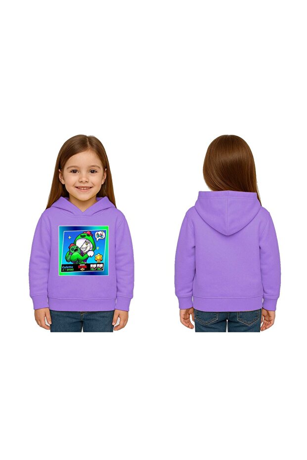Unisex Printed Brawl Stars Children's Swaetshirt Hooded 3 Thread Rasterated
