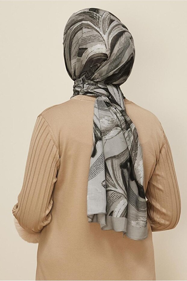Patterned Viscose Shawl 8604 - 2