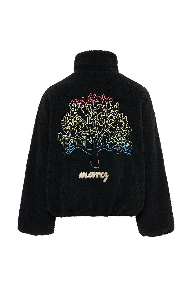 Siyah Peluş Ceket - 4