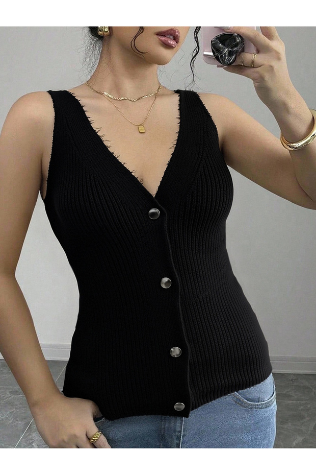 Süveter Kolsuz Çıtçıtlı - 1