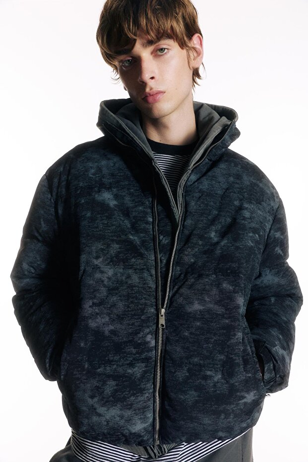 Batik desenli şişme ceket - 2